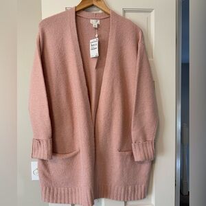 Caslon open front cardigan.  NWT.  Pink Smoke.  Size Medium.